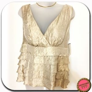 🆕 Gold Sleeveless Top